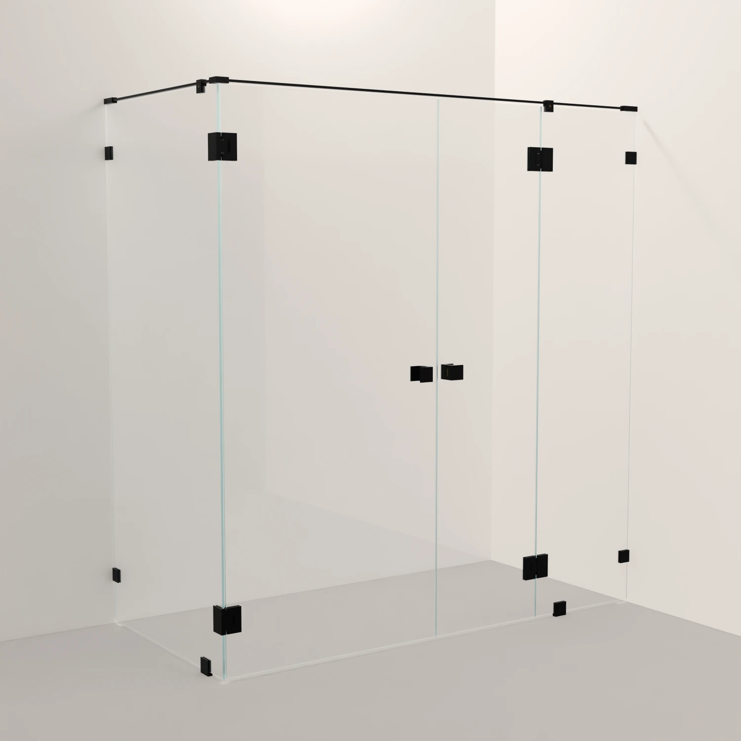 Fast glass 90° Dør Dør Fast glass med Magnet (13a)