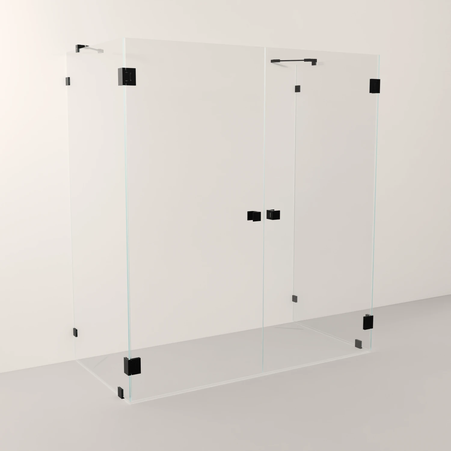 Glass 90° Dør Dør 90° Glass uten magnetprofil (14a)