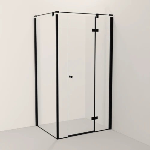 Hjørne med 2 eller 3 glassfelt og dører