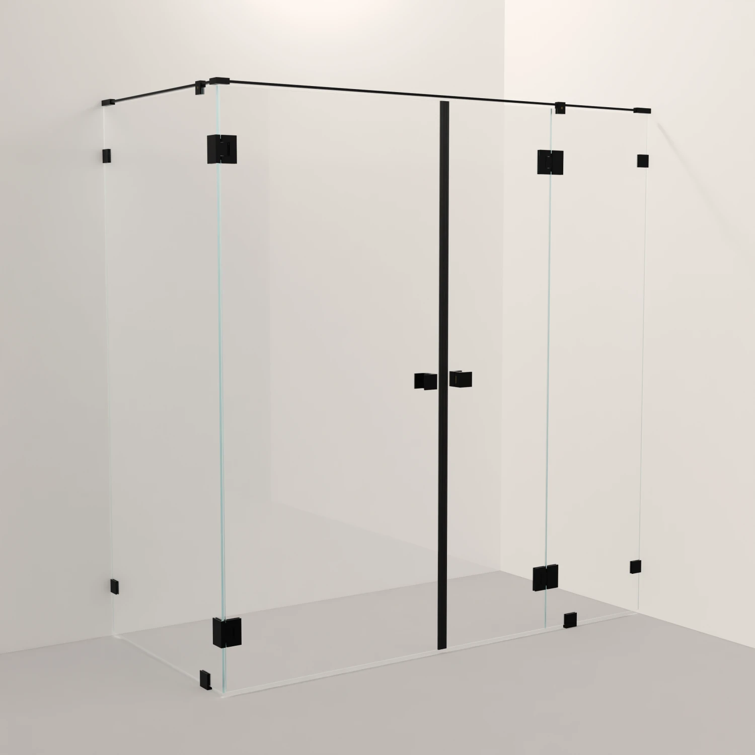 Fast glass 90° Dør Dør Fast glass med Magnet (13b)
